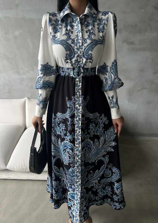 Printed tropical dress